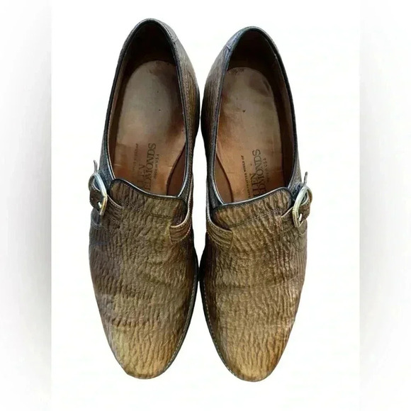 Allen Edmonds “Warton” Brown Sharkskin Shoes main image 9